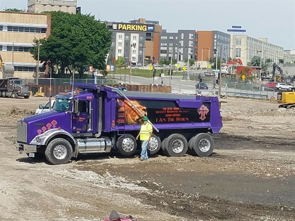 Tremmel-Anderson Truck at Construction Site