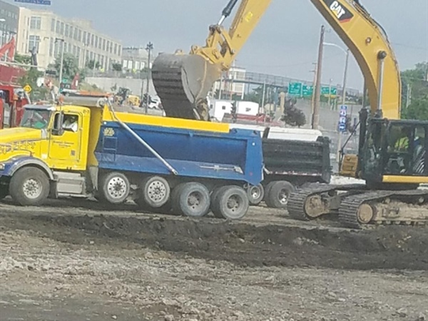 Tremmel-Anderson Truck at Excavation Job